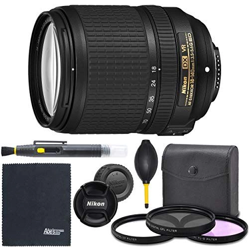 Nikon AF-S DX NIKKOR 18-140mm f/3.5-5.6G ED VR Lens (2213) + AOM Bundle Package Kit