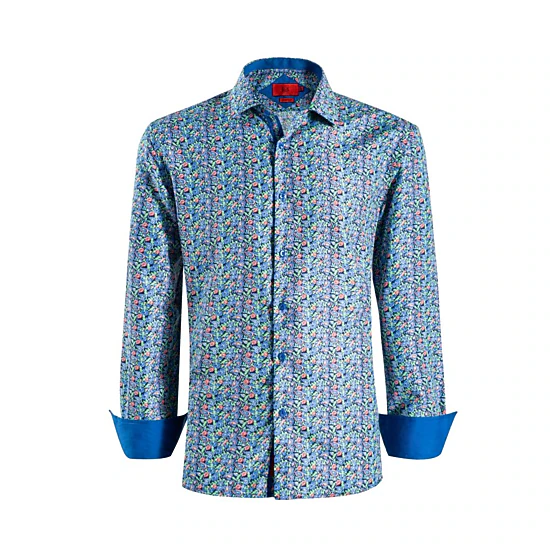 Elie Balleh Slim Fit Mens Paisley Print Button-Down Shirt