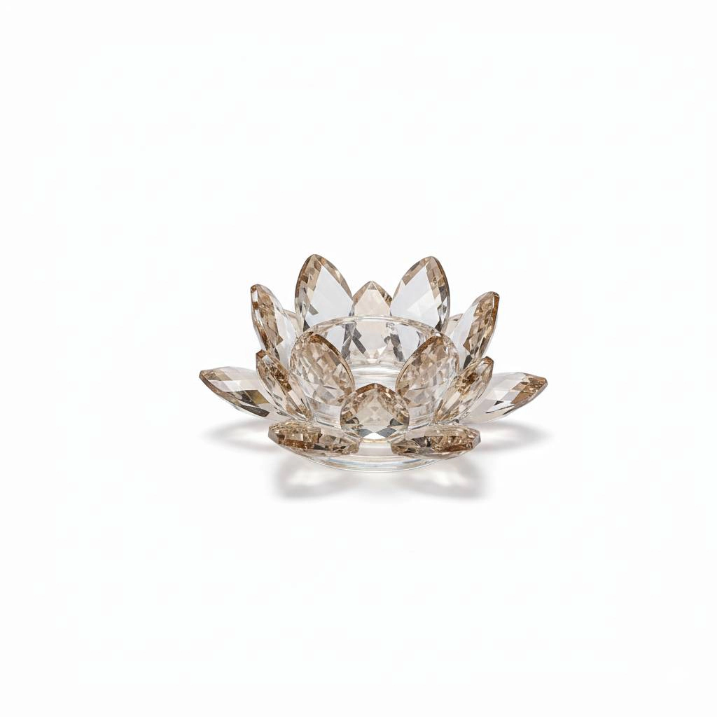 Arcana Aramun Crystal Lotus Tealight Candle Holders