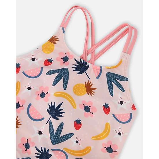 Deux par Deux Girls One-Piece Swimsuit Printed Fruits