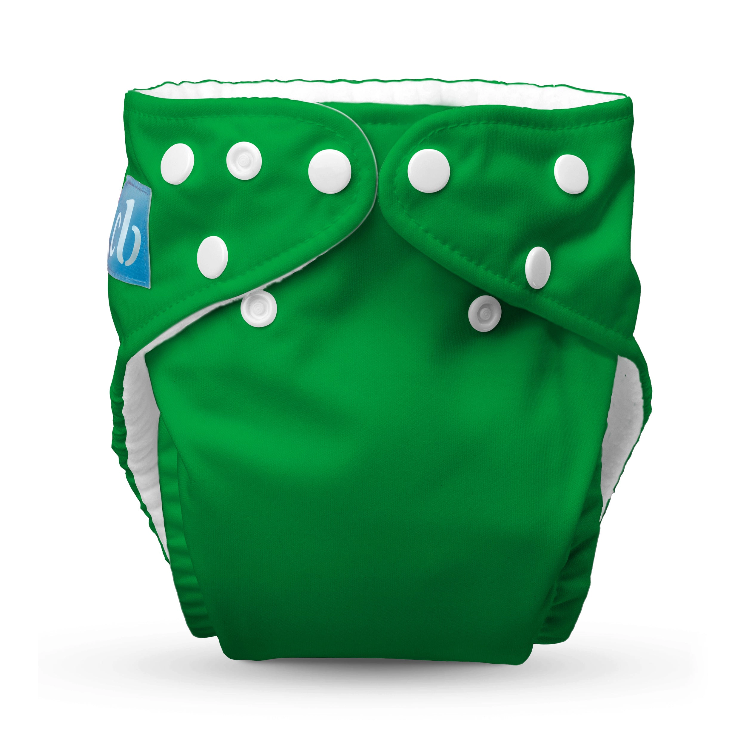 Charlie Banana One-Size Reusable Cloth Diaper with Fleece Lining and Deluxe Insert - Basil Green