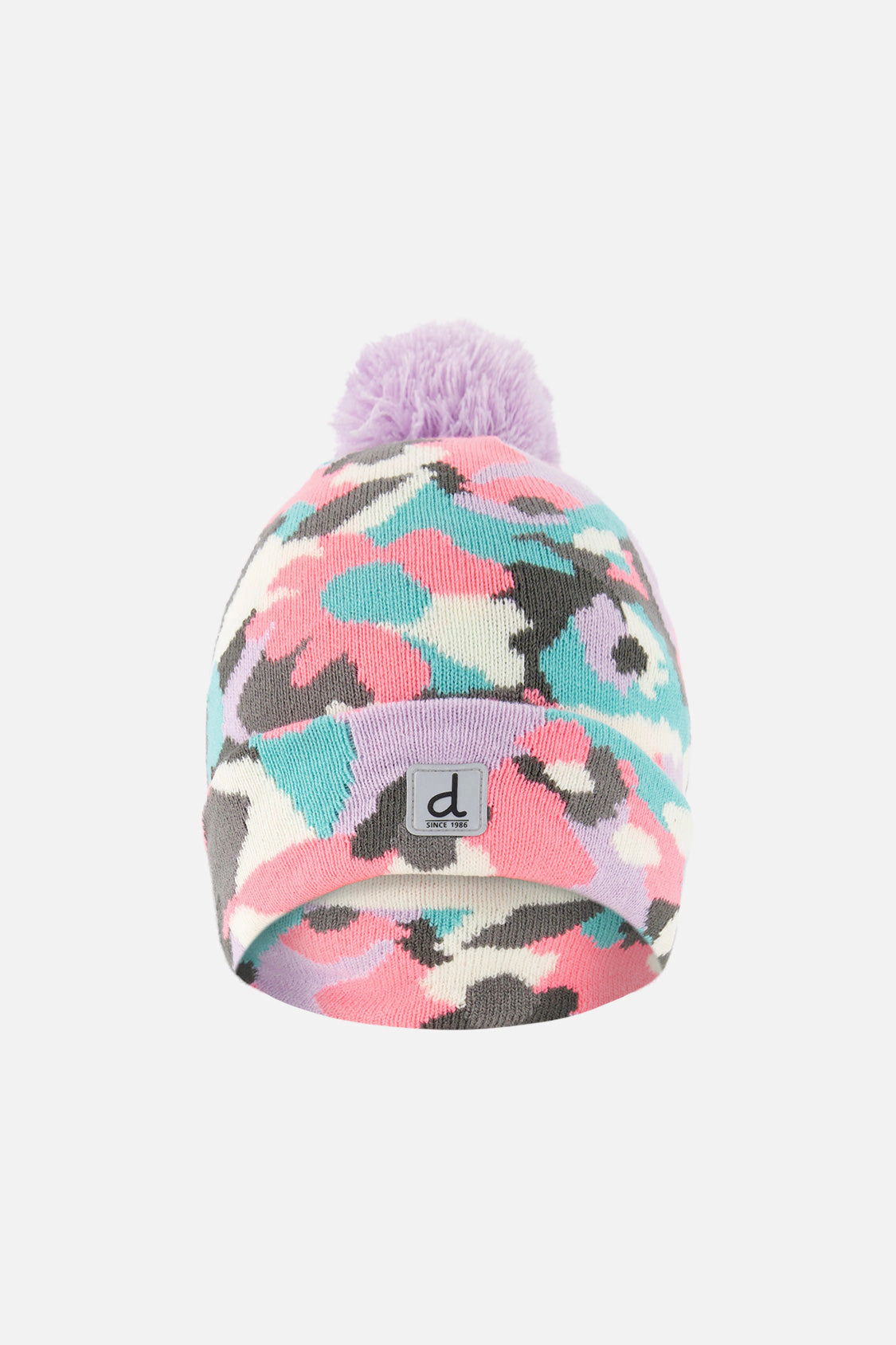 Deux par Girls Camouflage Winter Knit Hat with Pompom