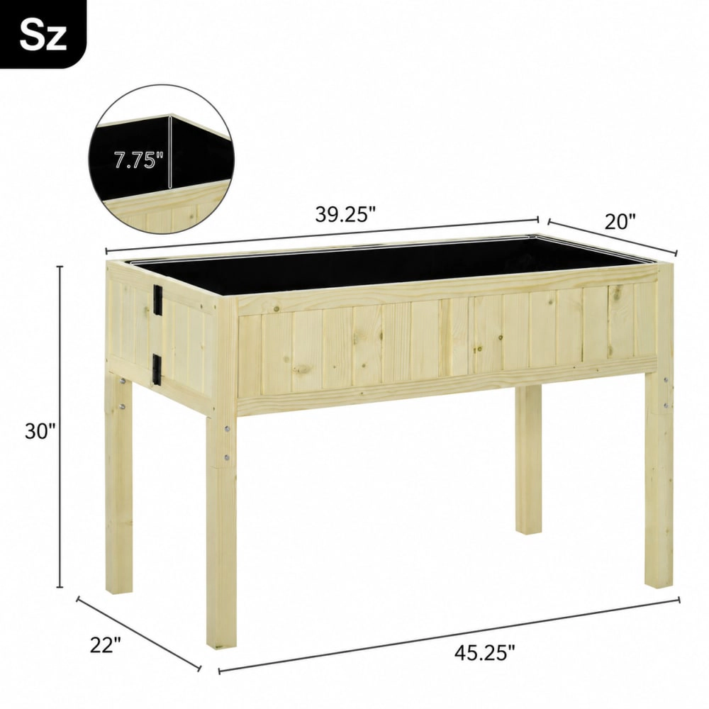 WOW PIONEER Elevated Wooden Planter Box