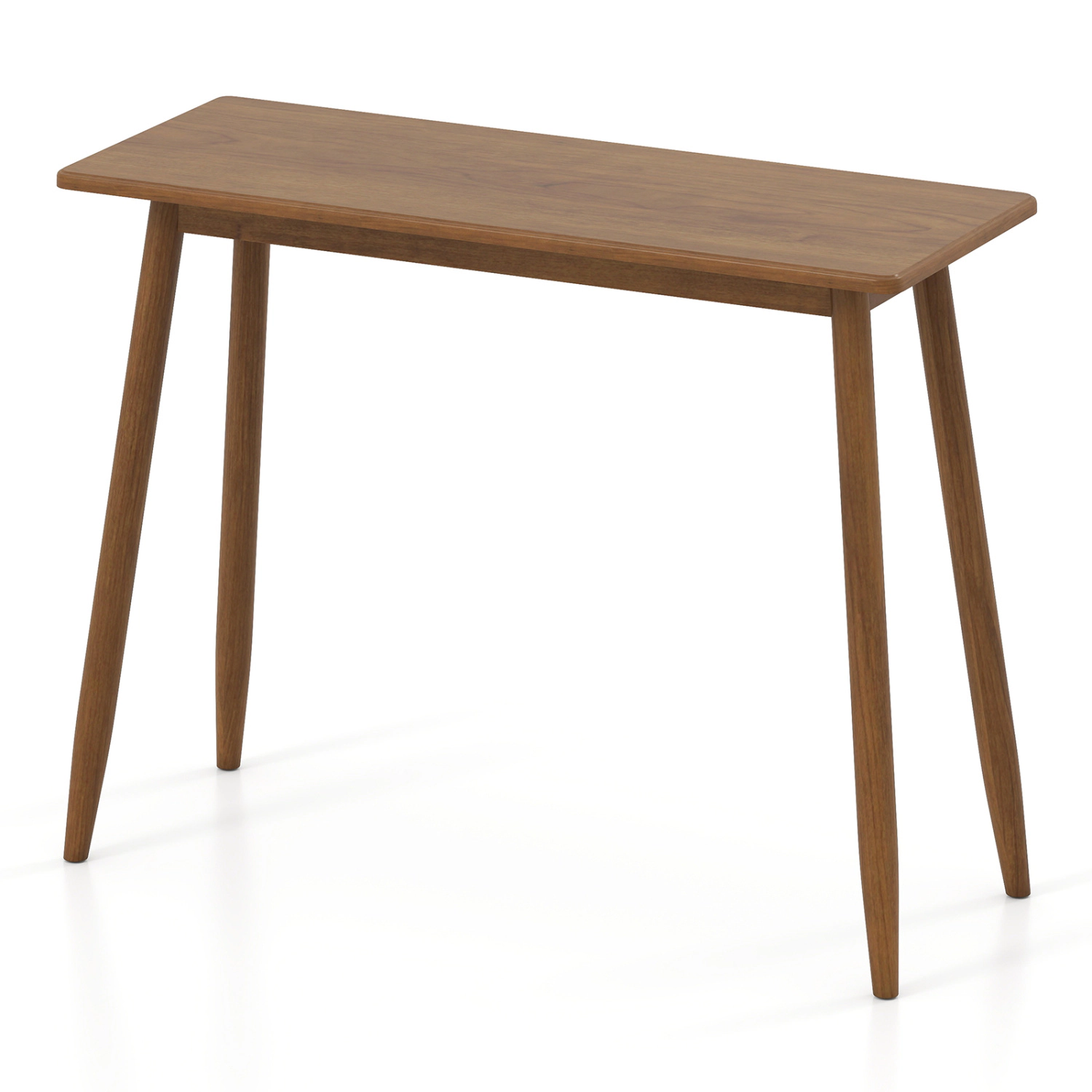 LJG Computer Desk with Rubber Wood Legs Wooden Writing Desk with Spacious Tabletop
