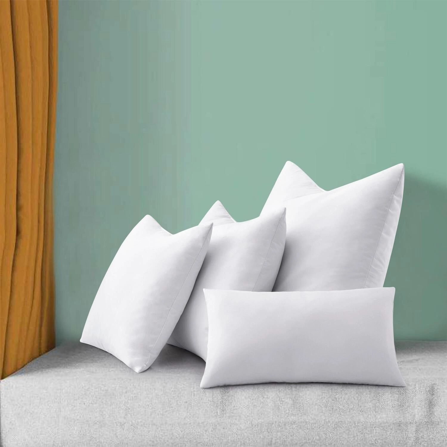 Unikome Goose Feathers Down Pillows Set of 2, Decorative Bed and Sofa Pillows for Home Decor