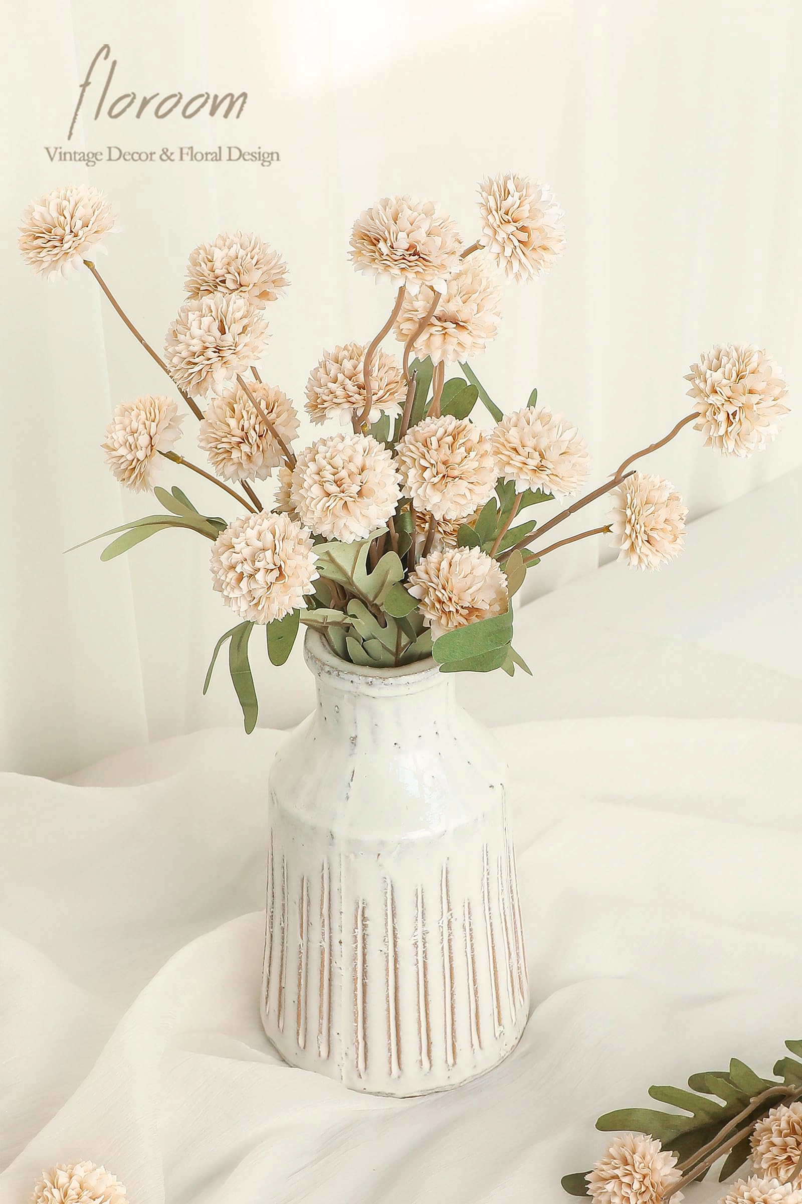 PUPWE Artificial Mums Flowers Bulk Wedding Decor