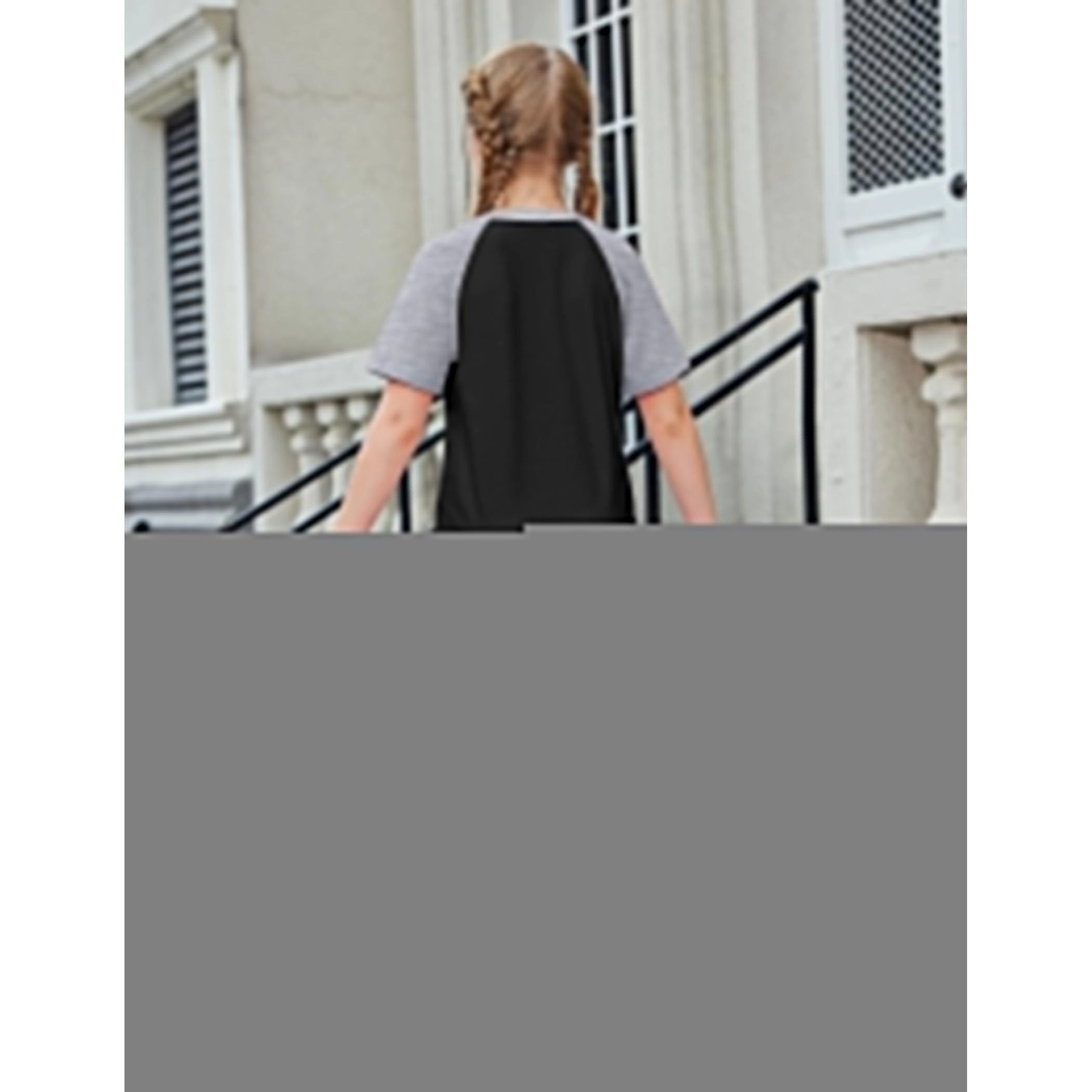 Arshiner Girls Piece Outfits Short Sleeve Pullover Sweatshirt And Sweatpants With Pockets Track
