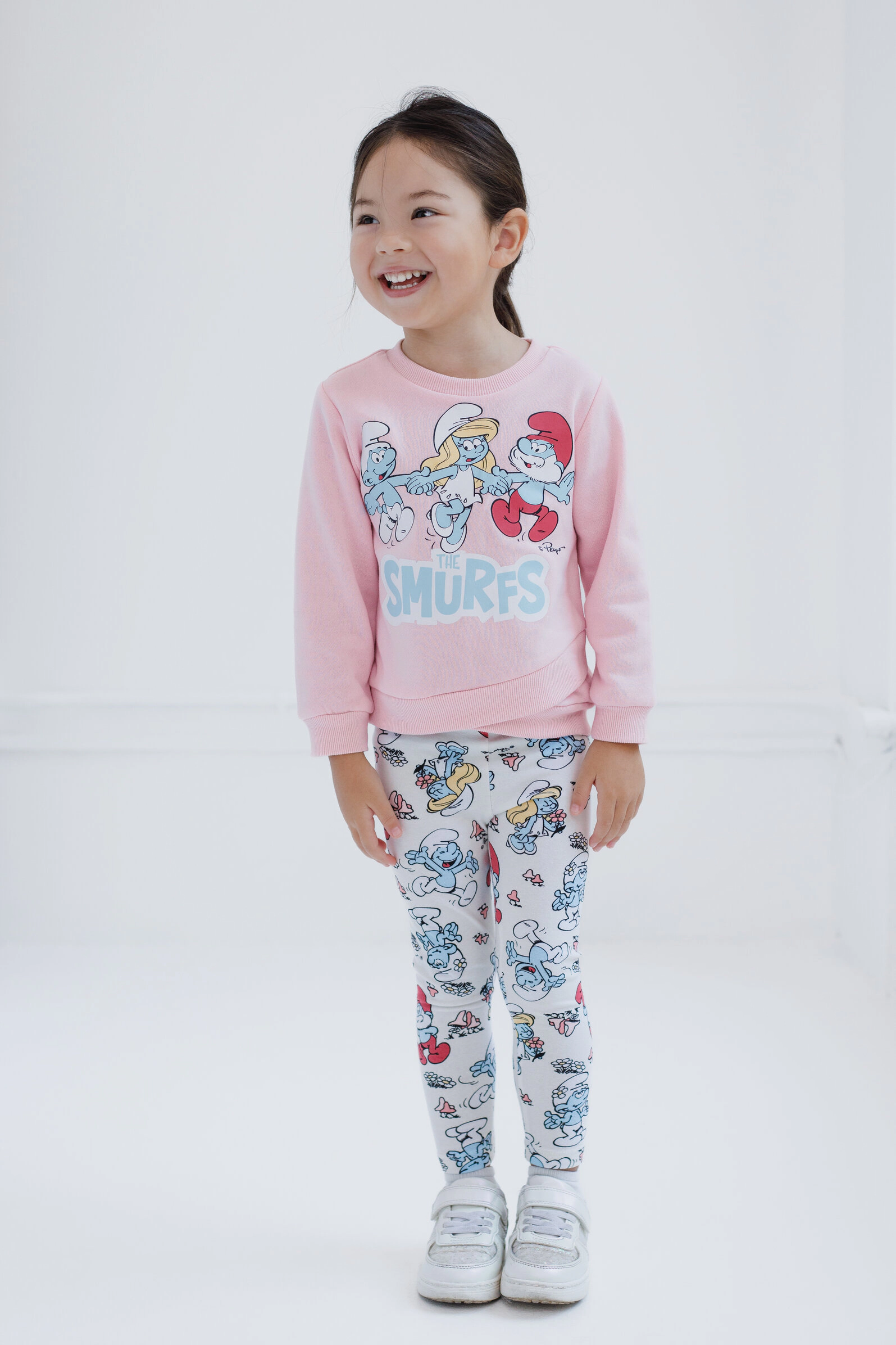 The Smurfs Girls' 2-Piece Fleece Sweatshirt and Leggings Set