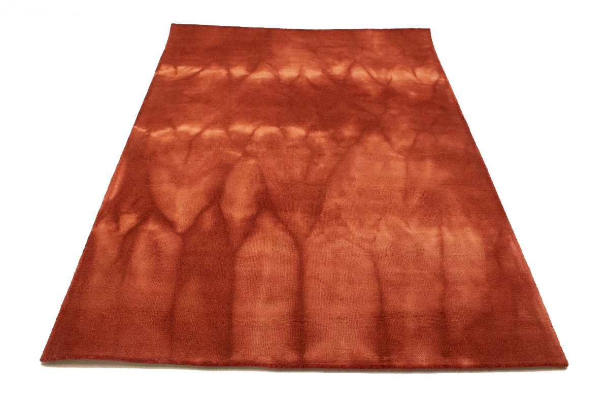 Magic Rugs Rusty Red Tie-Dye 5X8 Hand-Tufted Modern Rug