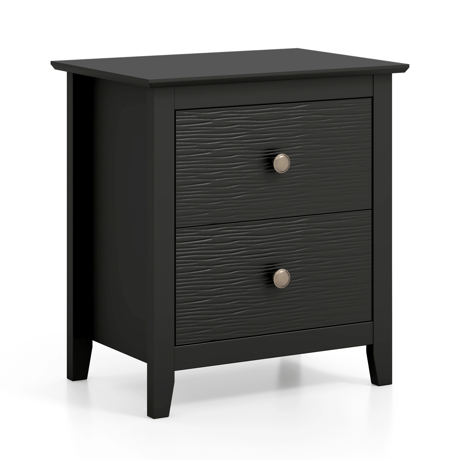Hivvago Modern Nightstand with 2 Drawers for Small Spaces