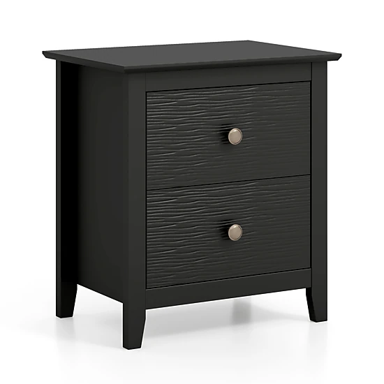 Hivvago Modern Nightstand With 2 Drawers For Small Spaces