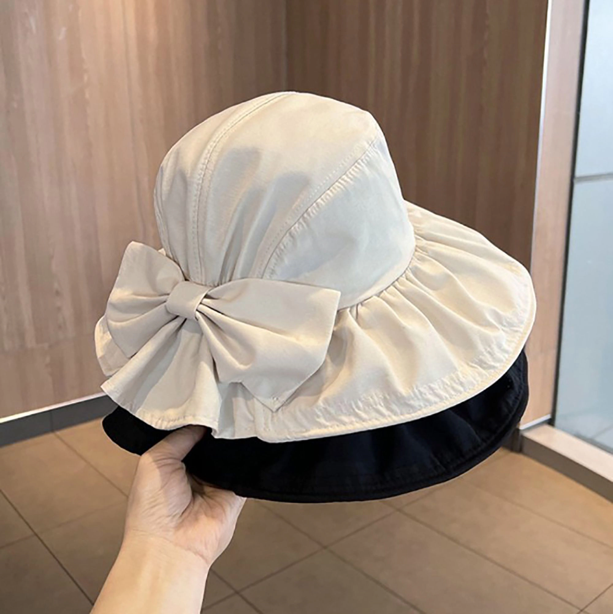 Anna-Kaci Womens Sun Hat with Large Bow Lightweight Summer Bucket Outdoor Travel