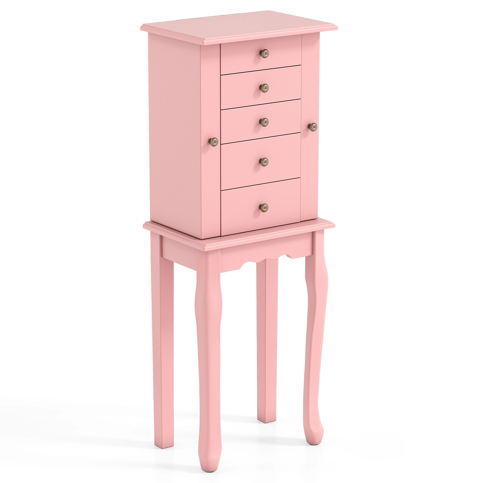 SlickBlue Jewelry Storage Cabinet with Mirror and 5 Drawers