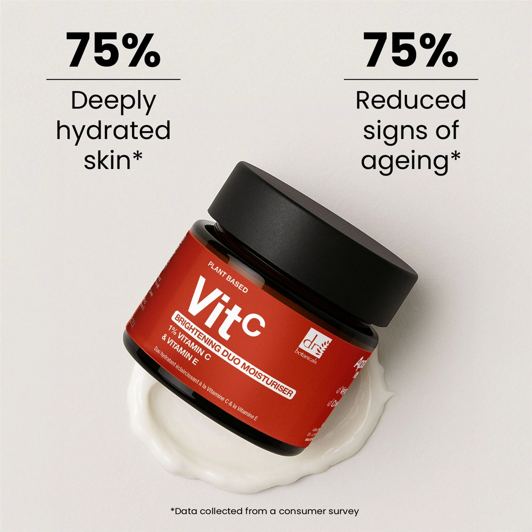 Dr Botanicals Brightening Duo Moisturiser 60ml - 1% Vitamin C and Vitamin E