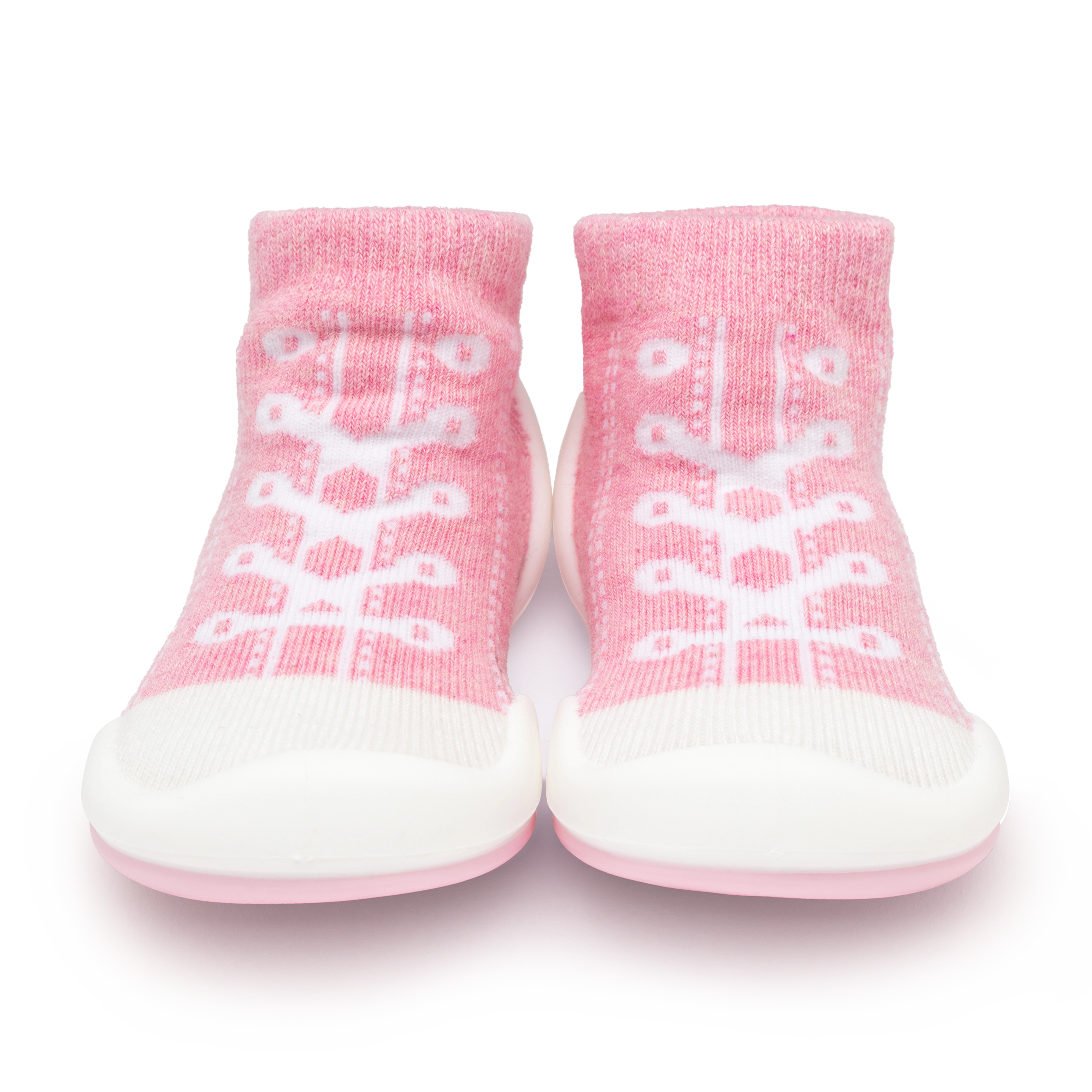 Komuello Toddler Girl First Walk Sock Shoes Sneakers - Pink