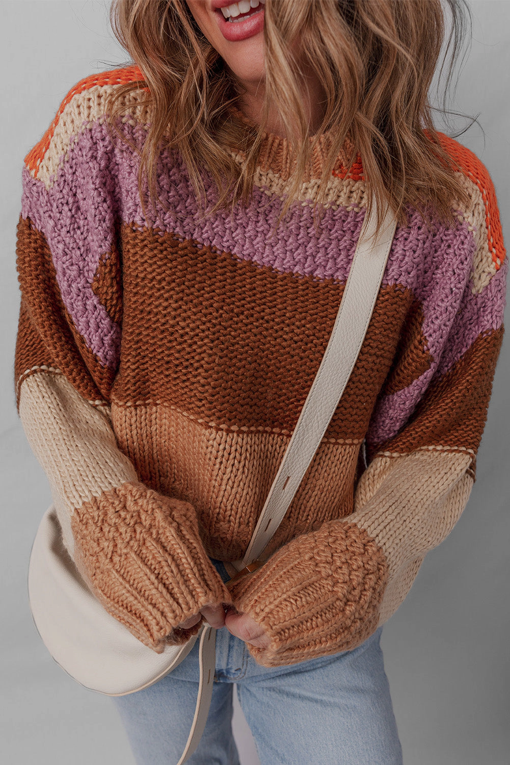 Threaded Pear Women's Lydia Cropped Knitted Sweater