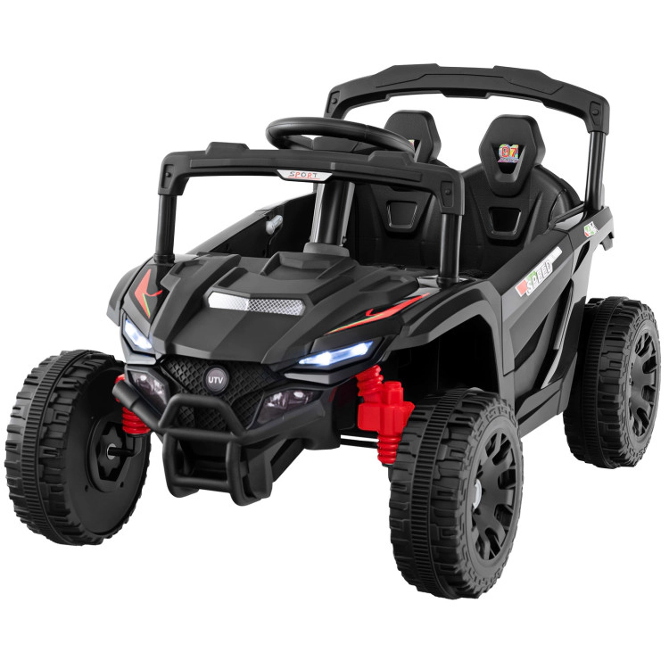 Hivvago 12V Kids Ride On Car UTV Electric Vehicle with LED Lights  Music and Horn