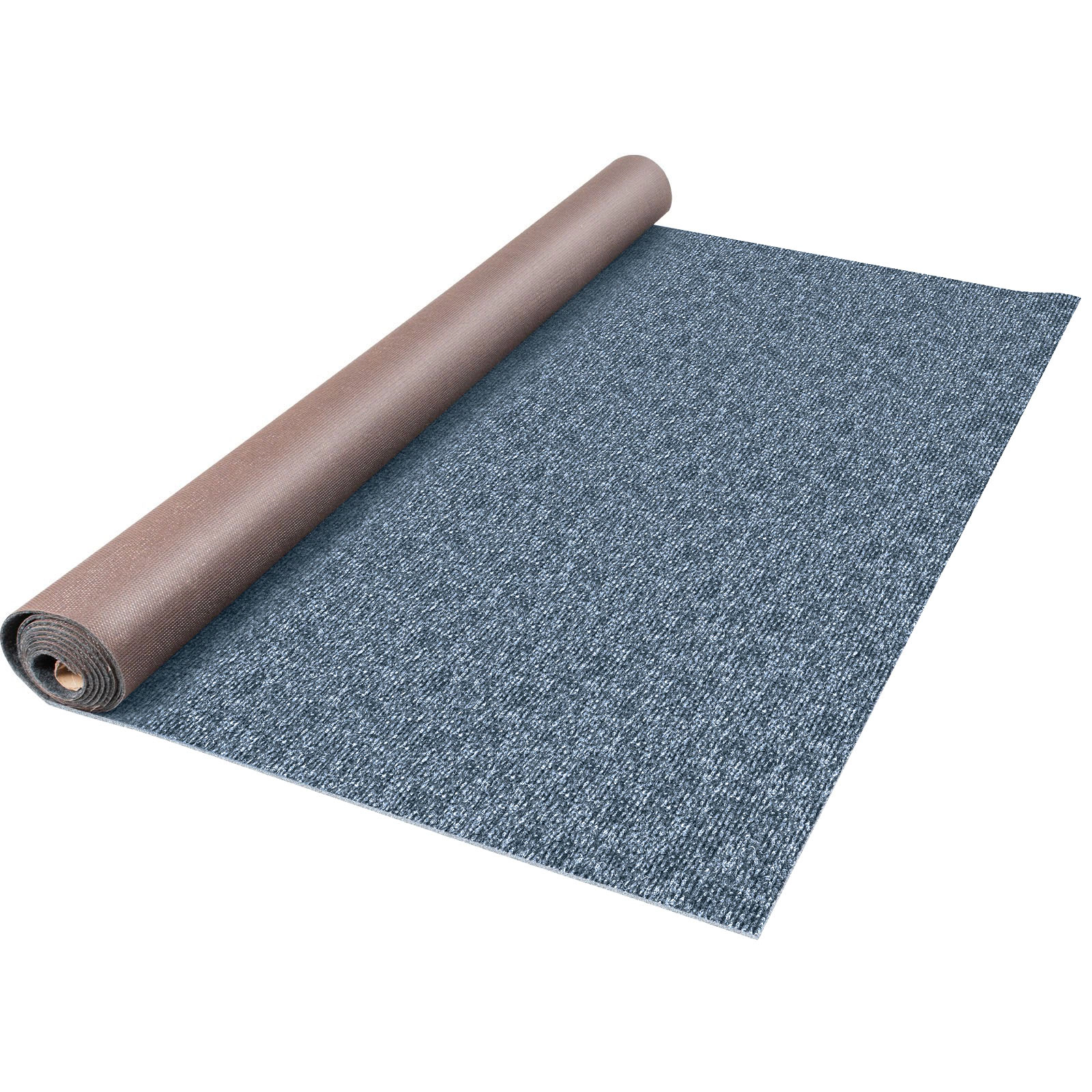 HONGGE Gray Marine Carpet 6 ft Boat Carpet Rugs Indoor Outdoor Rugs for Patio Deck Anti-Slide TPR Water-Proof Back