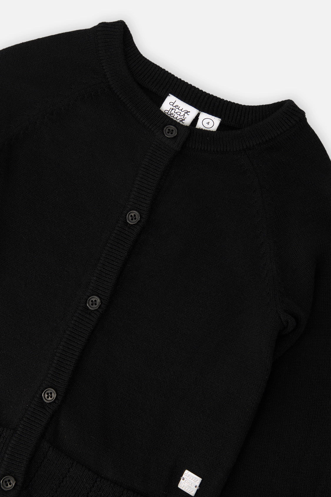 Deux par Girls Button-Front Scallop Ruffle Knit Cardigan