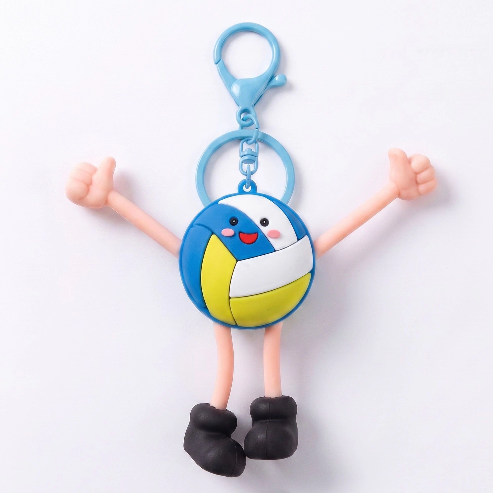 Alilang Women's 2-Piece Womens Sports Themed Bag Charm with Hanging Clip and Character Accent