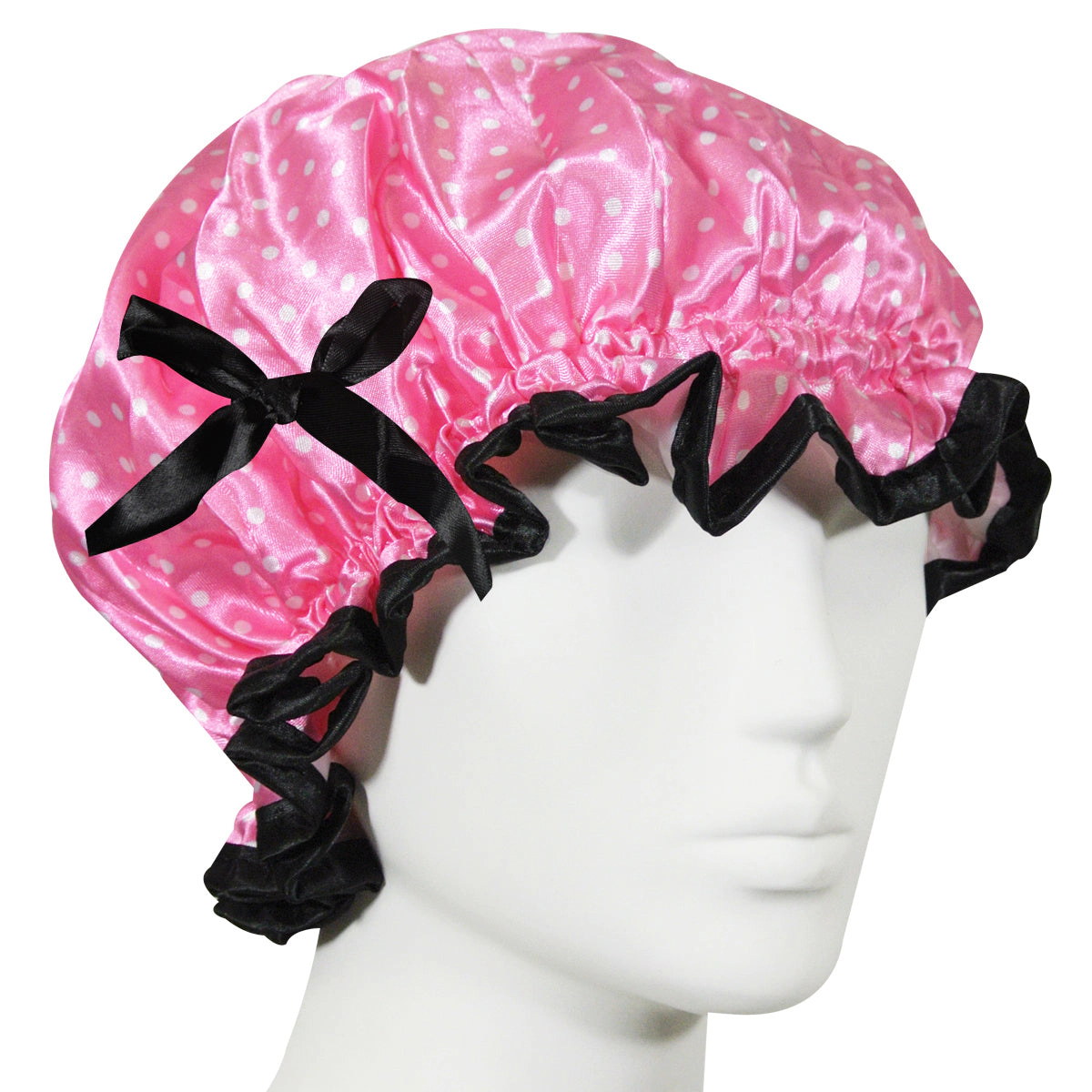 Wrapables Women's Stylish Satin Shower Cap