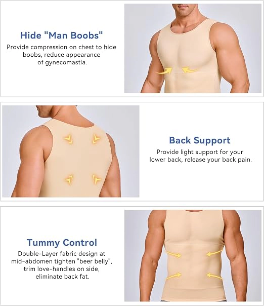 Nebility Mens Compression Slimming Tank Top