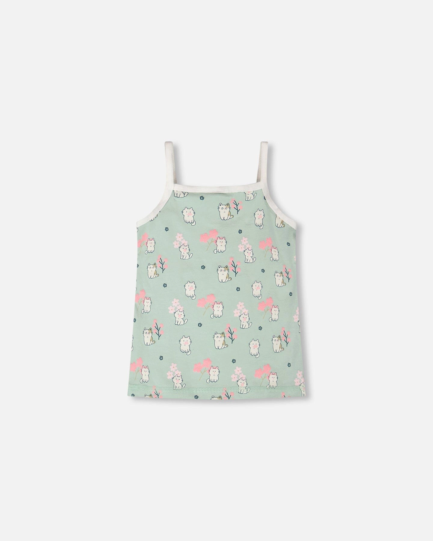 Deux par Girls Organic Cotton Tank Underwear Kitten Print