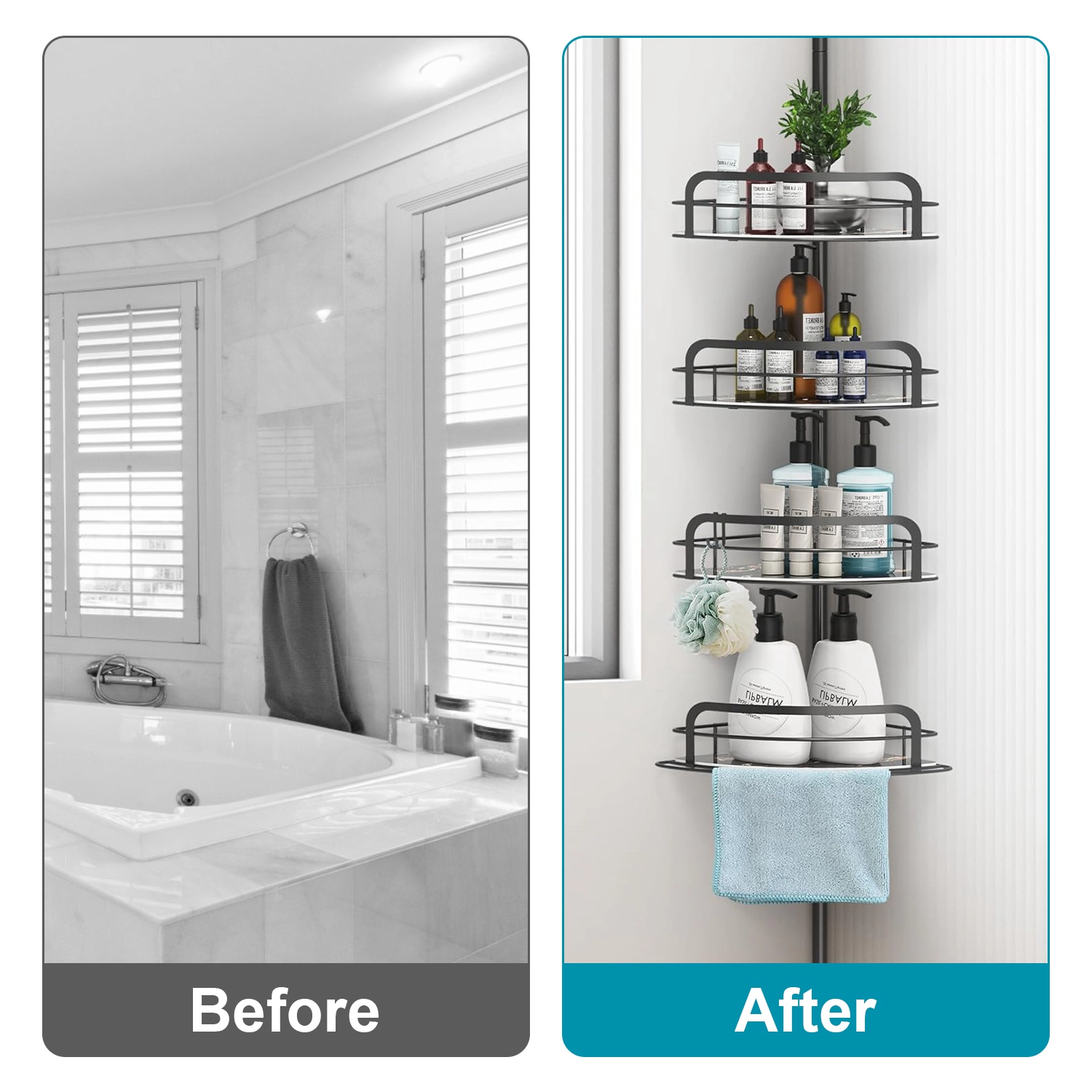 GBruno Rust-Resistant Corner Shower Caddy