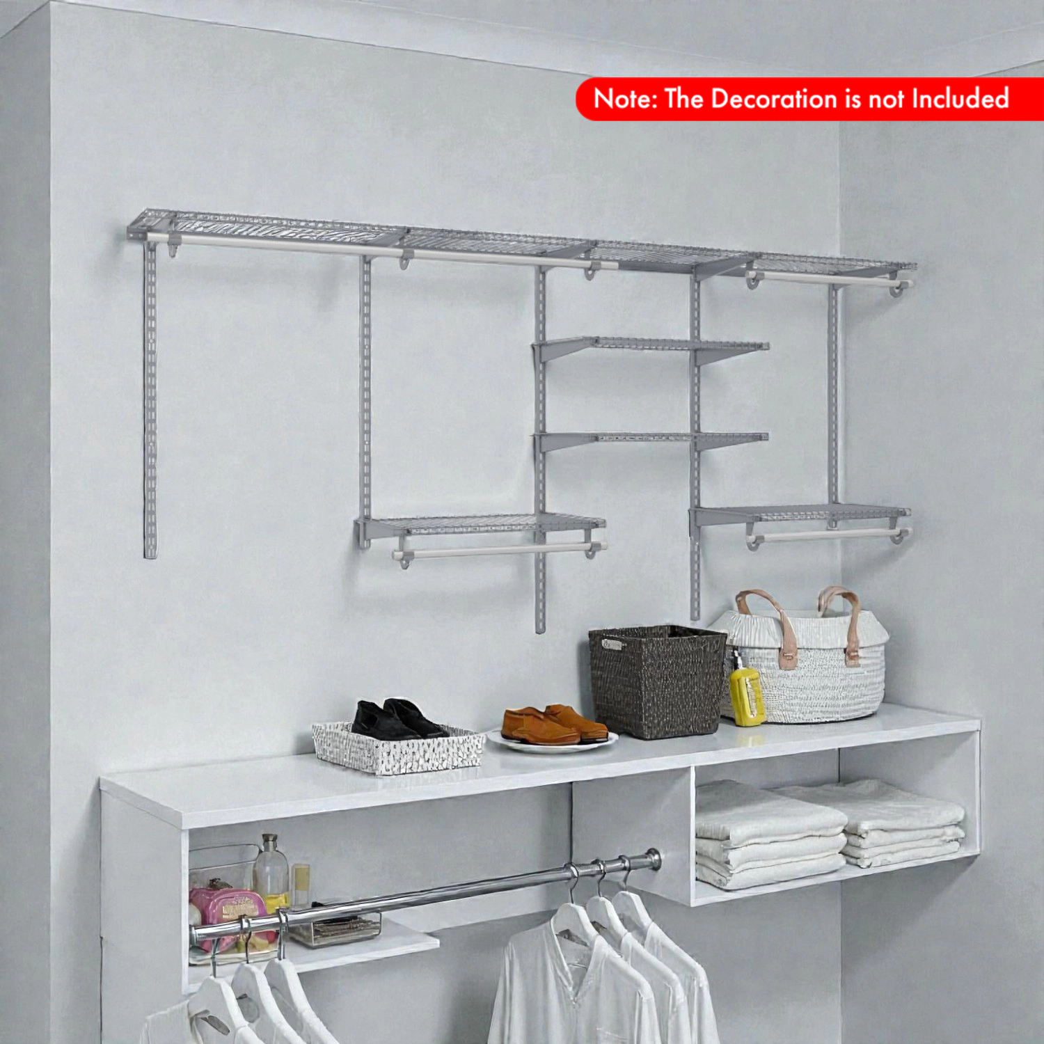 Hivvago Extendable Clothing Organizer with Hanging Bar
