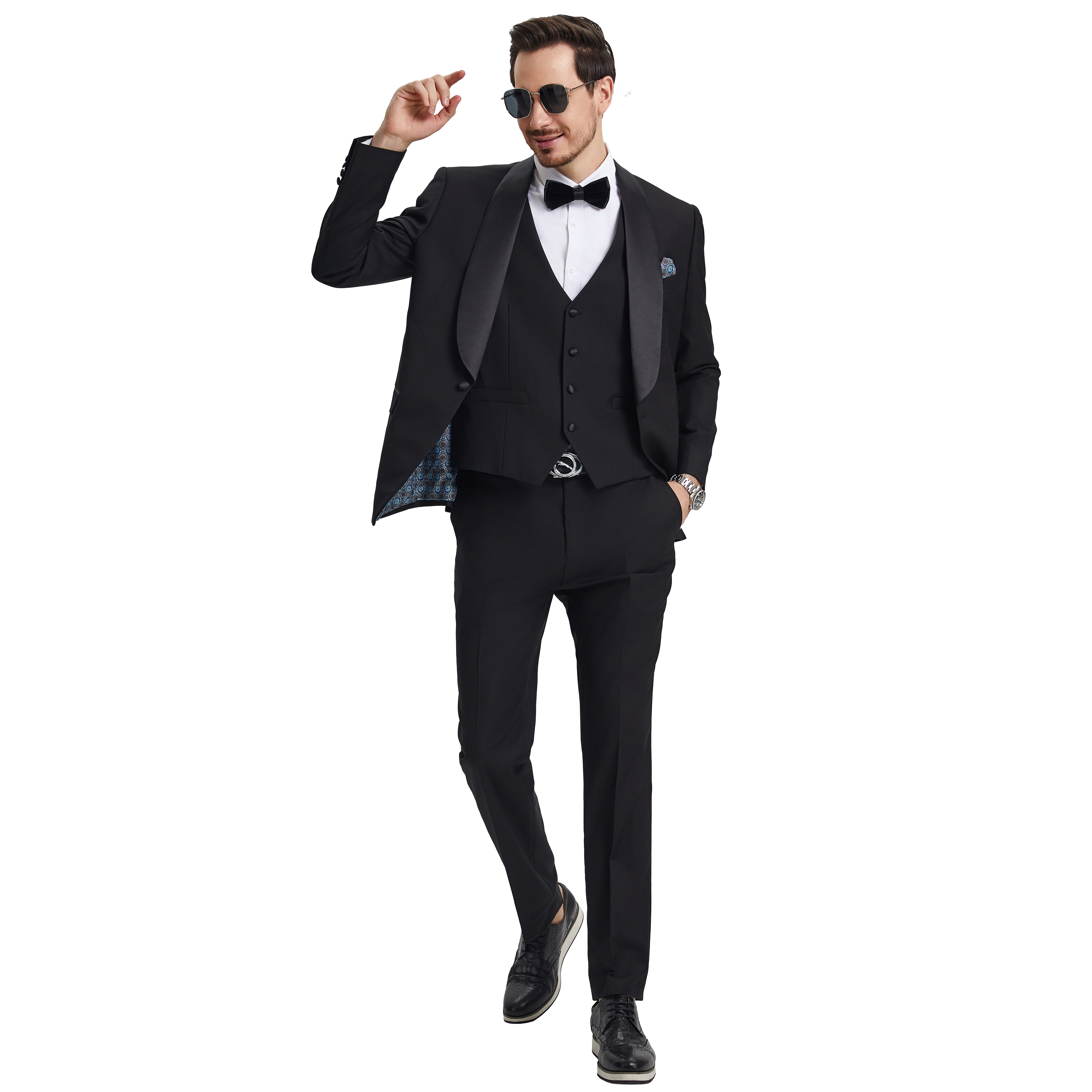 Stacy Adams Men's Regular Fit 3pc Tuxedo Set