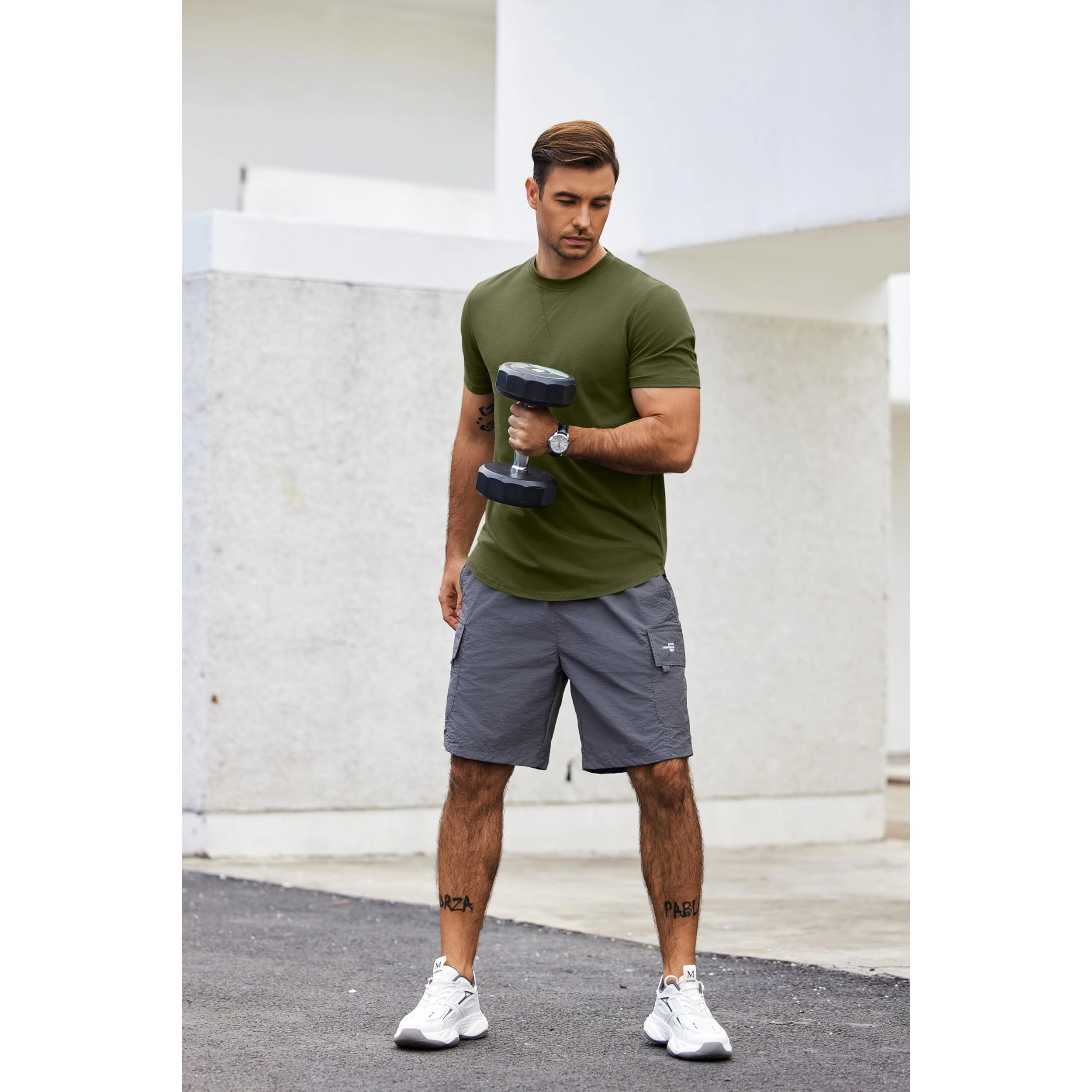 COOFANDY Men's Athletic Fit Crew Neck Short Sleeve Gym Training T-Shirt