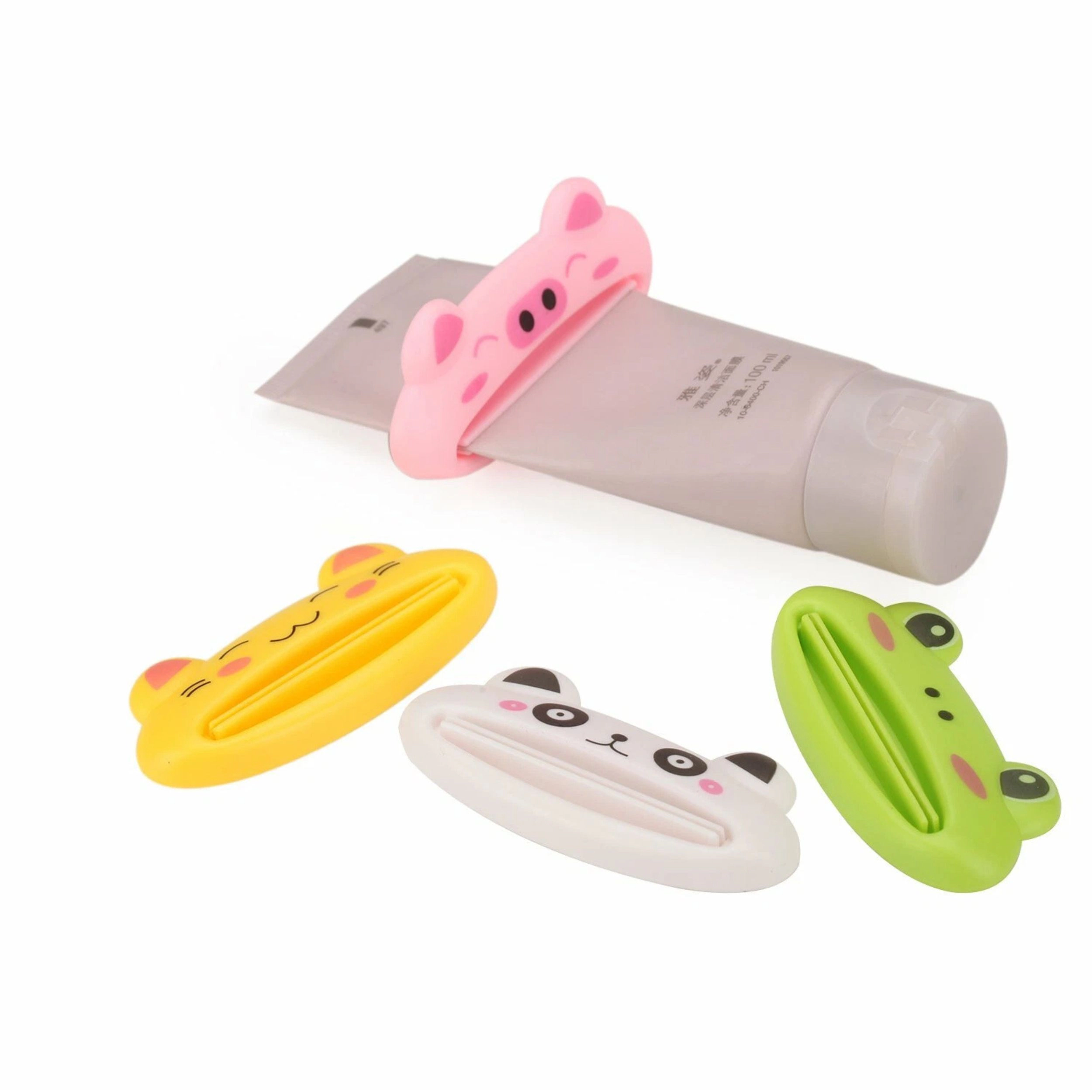 Home Collection Pack of 4 Tube Squeezer Roller Toothpaste Dispenser Tube Wringer Bathroom Holder