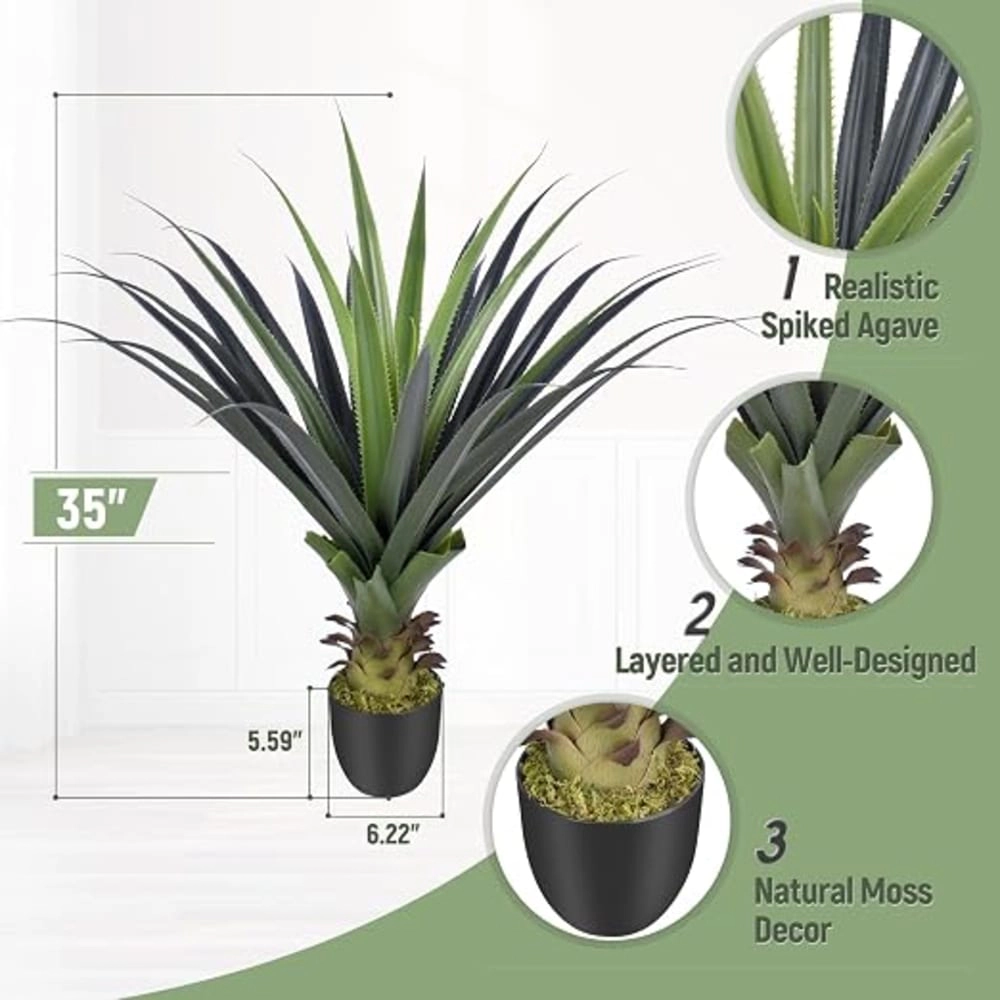 Whimsy Toys 3ft Artificial Spiked Agave Plant