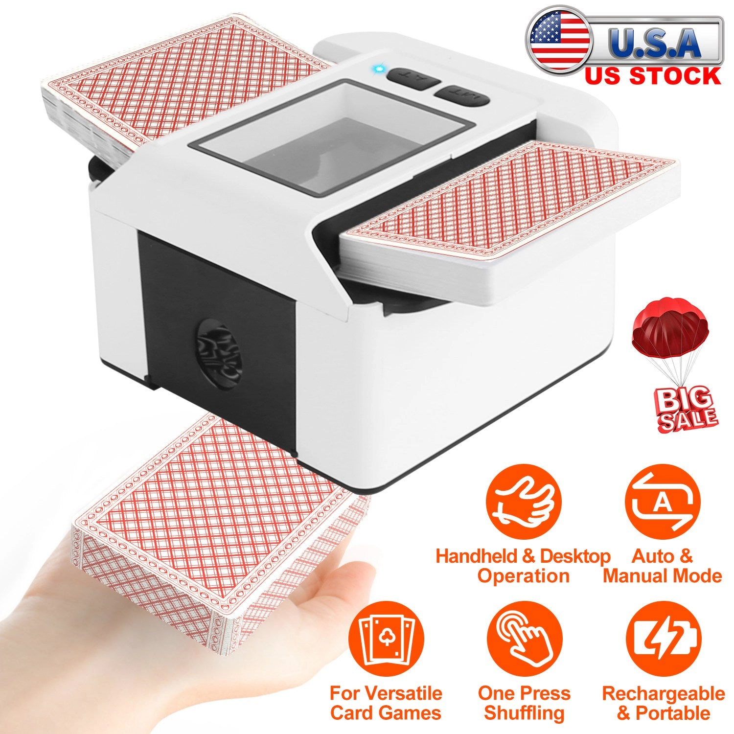 GBruno 2-Deck Rechargeable Automatic Card Shuffler