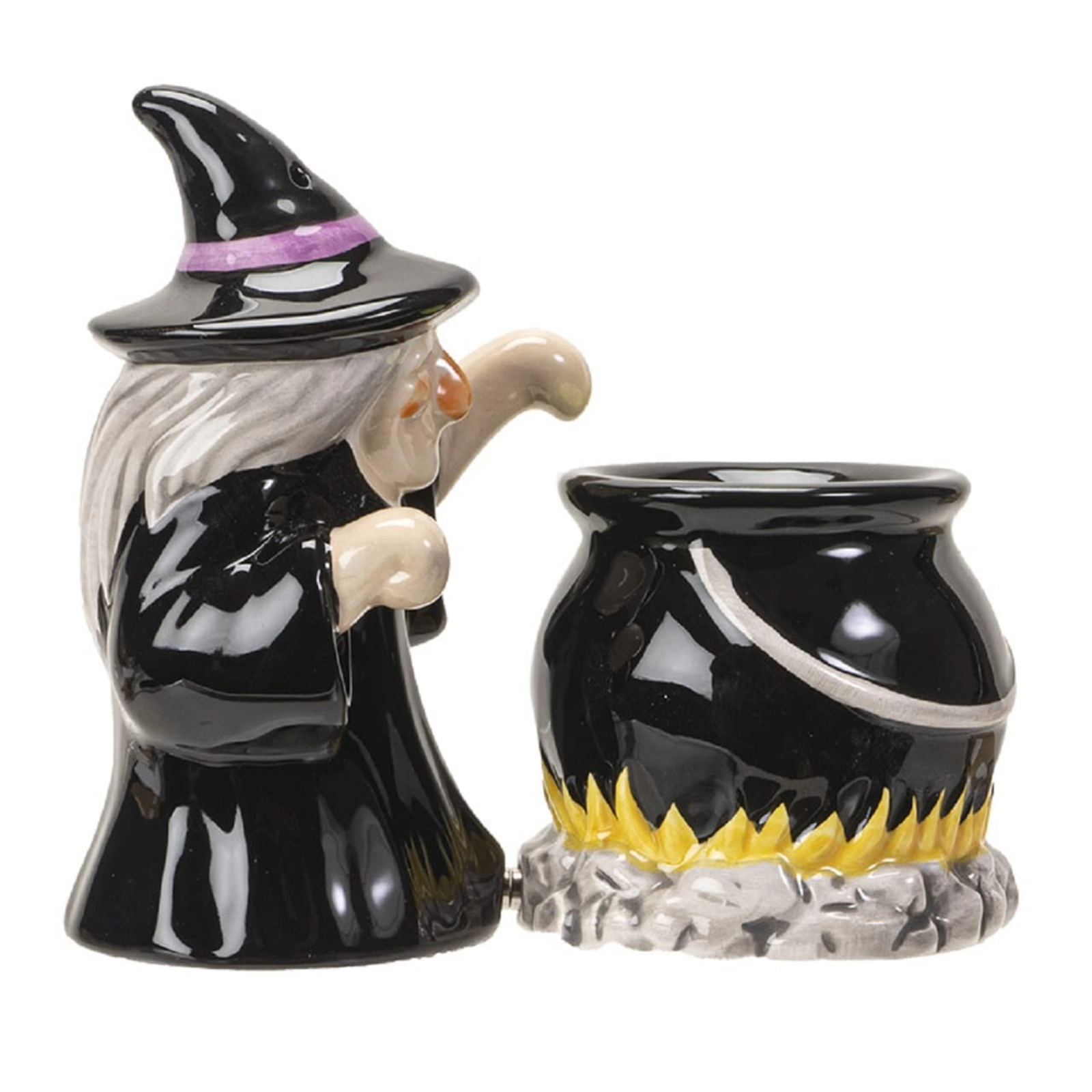 Pacific Giftware Witch and Cauldron Magnetic Salt and Pepper Shaker Set 2.2 Inch
