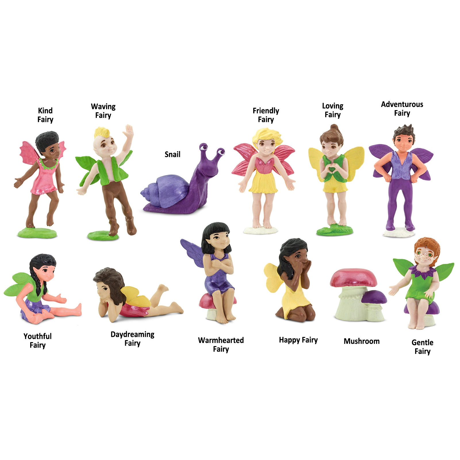 Safari Ltd. - Friendly Fairies Super TOOB - contains 12 Mini Figurines