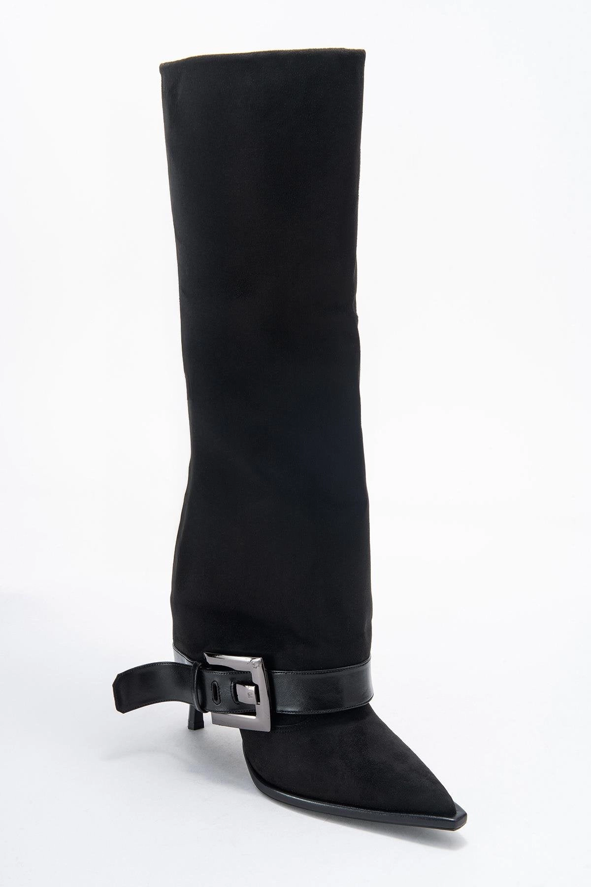 Prologue Shoes Womens Elva Buckle Strap Knee High Boot