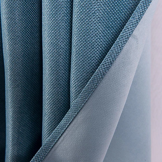 Oliva Gray Lucas Jacquard Blackout Grommet Panel - Teal