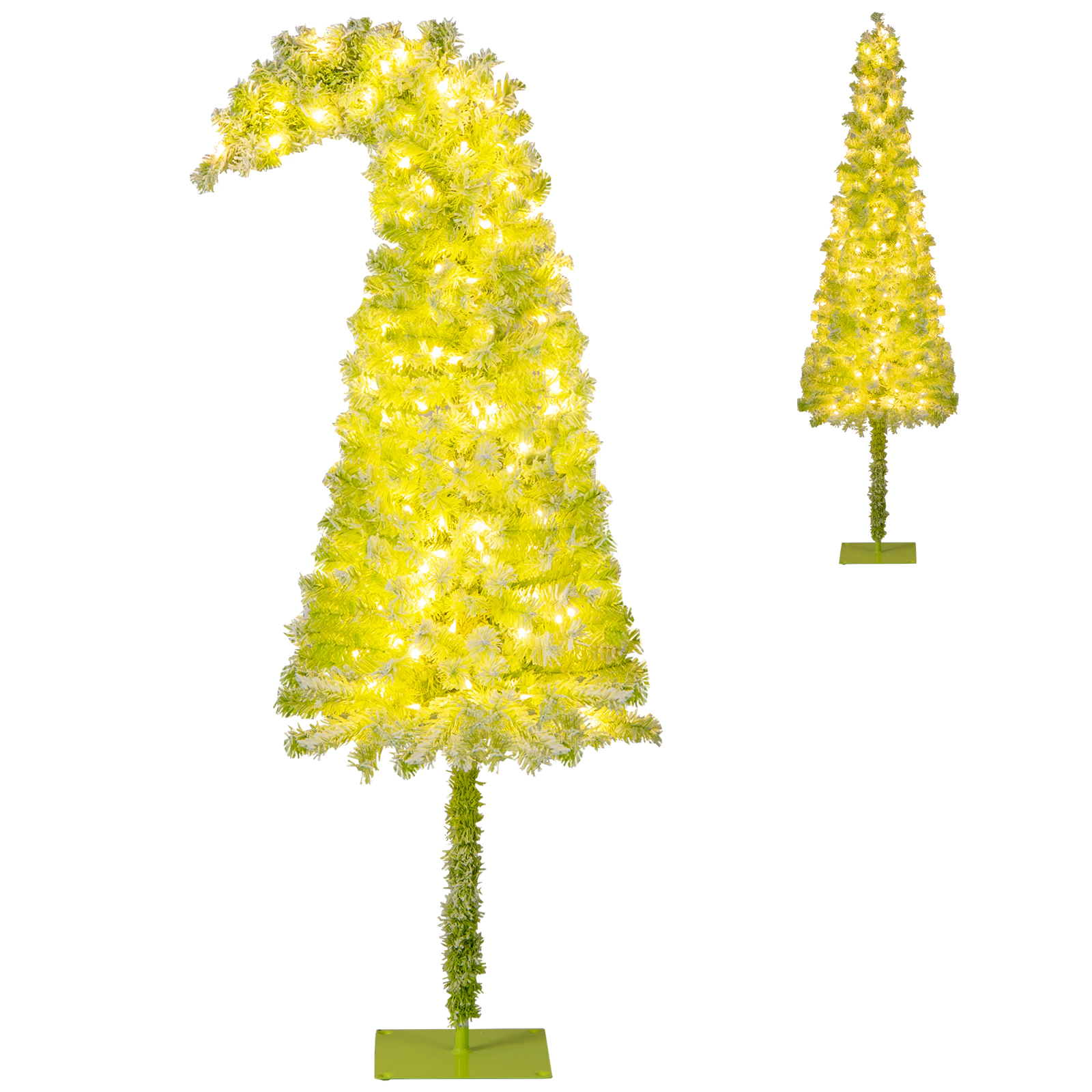 LJG 5/6/7 FT Whimsical Christmas Tree with Bendable Top and 216/290/366 Branch