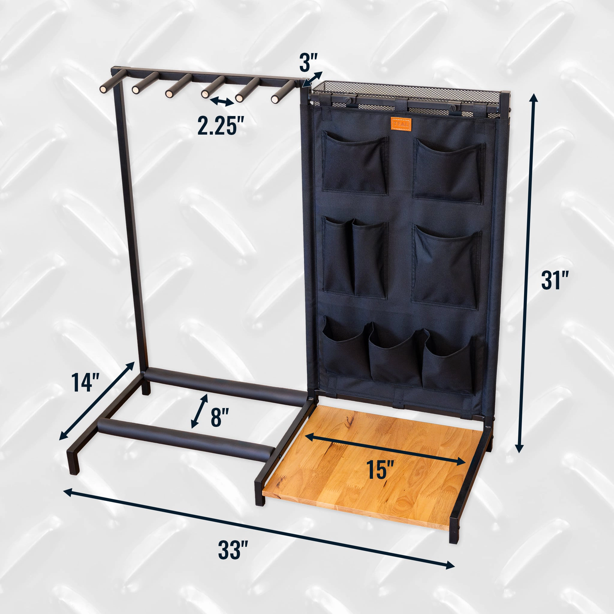 StoreYour The Opener 5-Slot Guitar Rack, Black