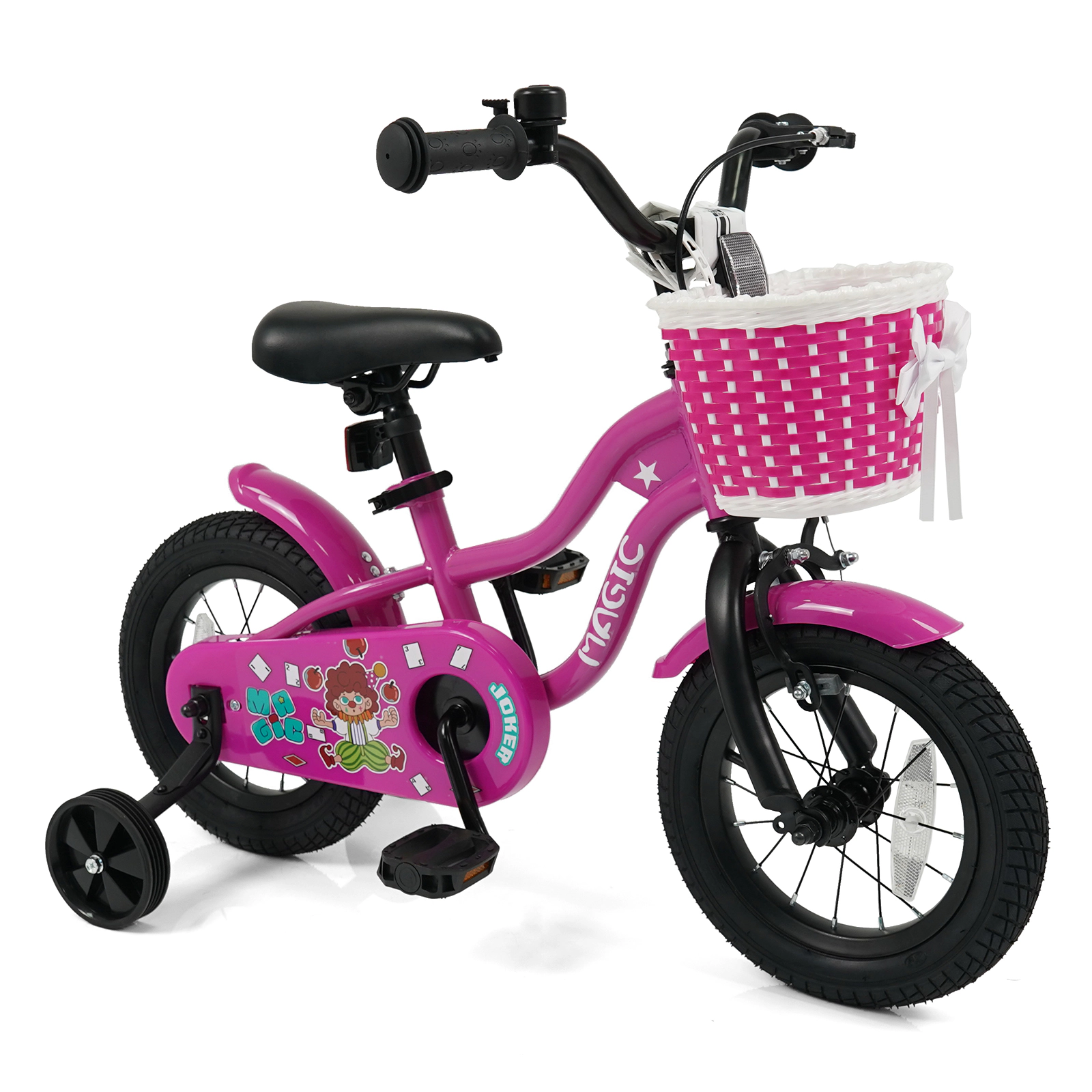 SUGIFT Detachable Training Wheels and Adjustable Saddle Kids Bike
