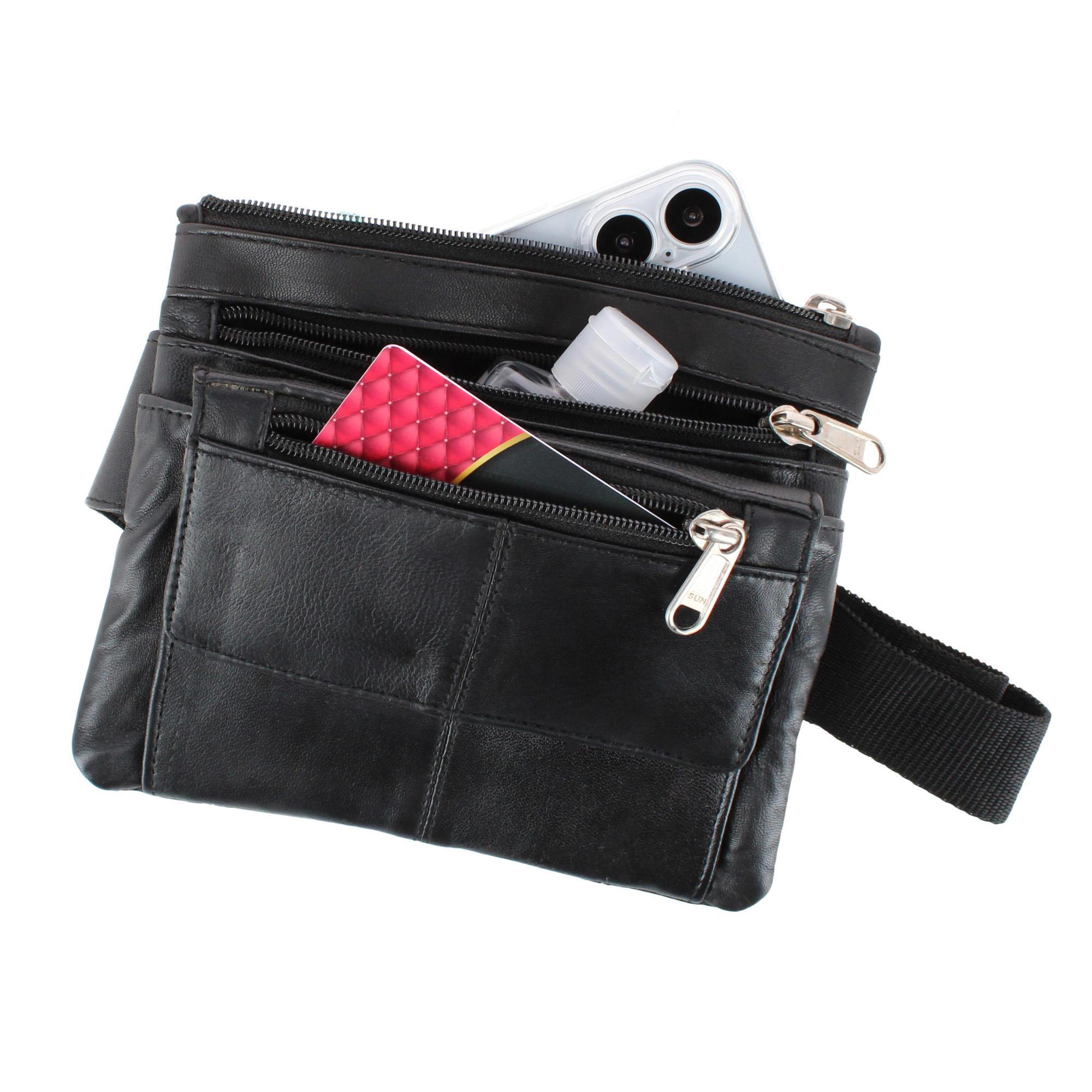 CTM Mini Leather Sqaure Fanny Waist Pack