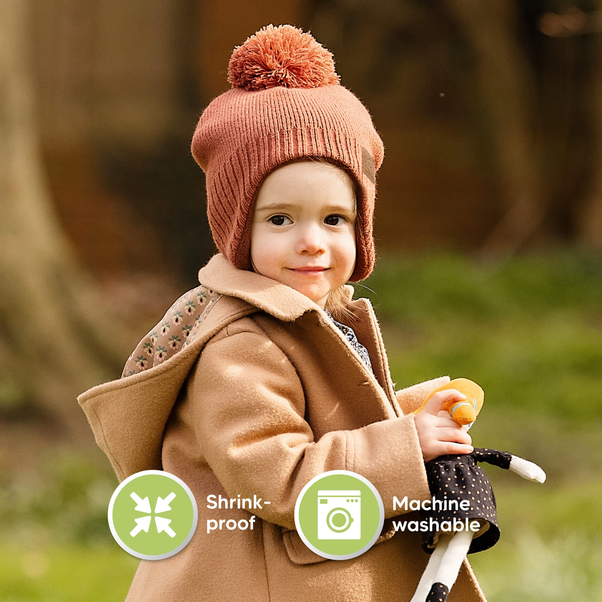KeaBabies Muff Knitted Beanie