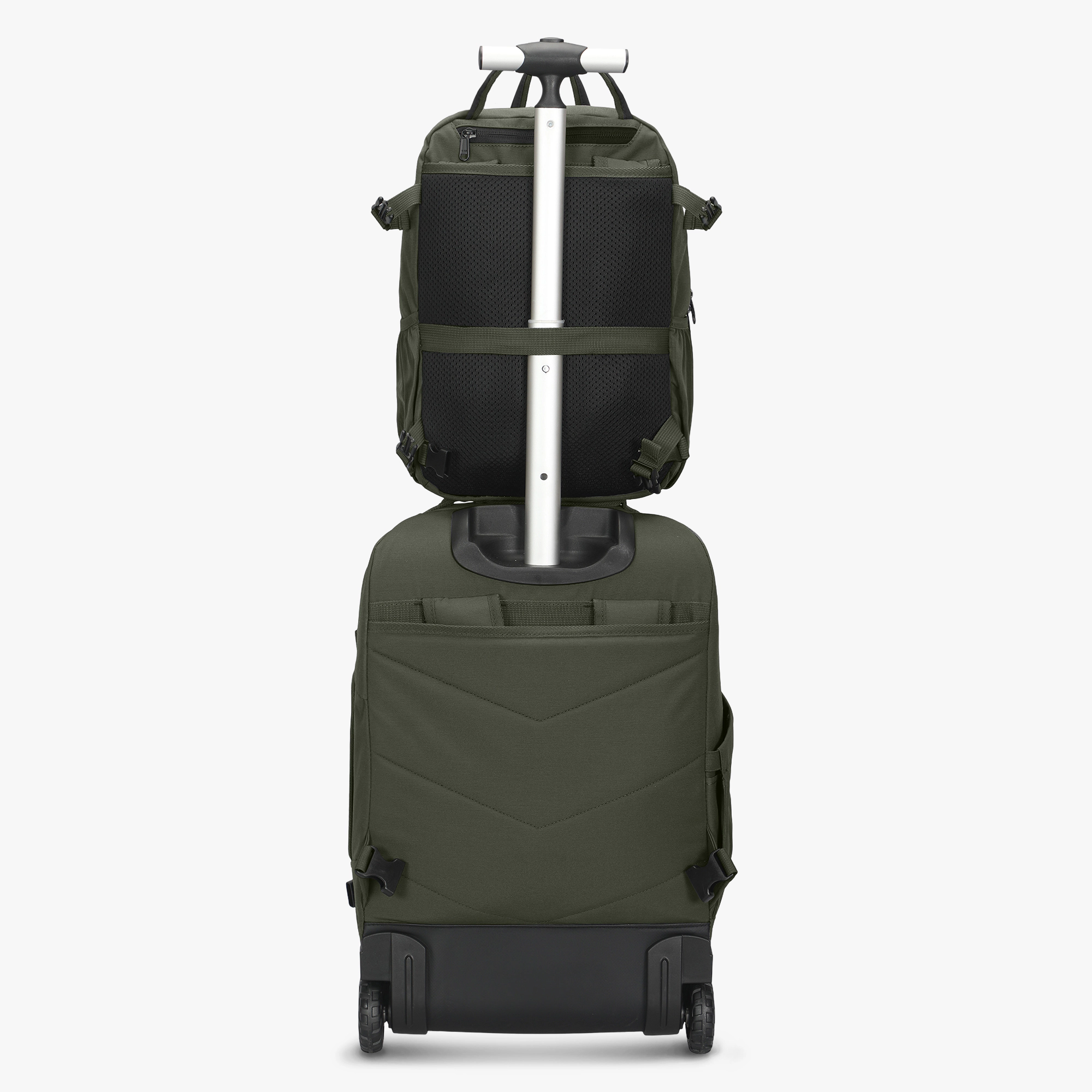 Hynes Eagle Unisex Duo 2-in-1 Rolling Travel Backpack