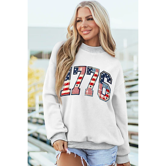 Threaded Pear Oakleigh Print Reversible Mock Sweatshirt