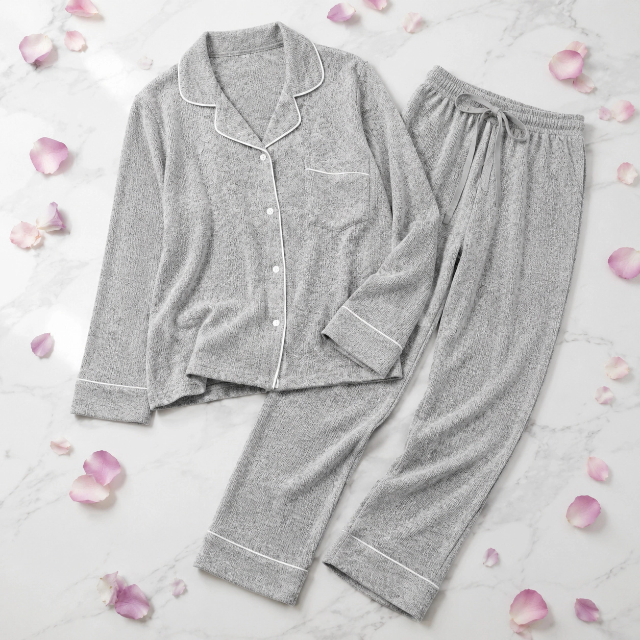 WZK Womens 2-Piece Ultra Soft Button Down Lounge Pajama Set