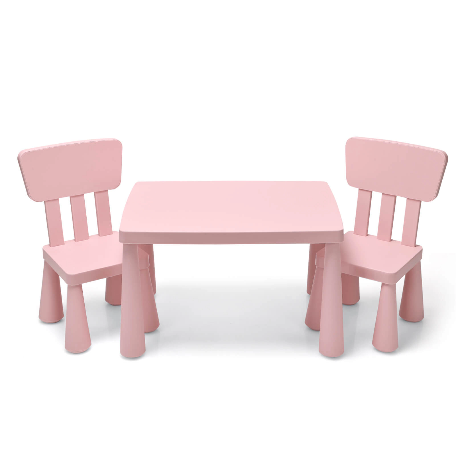 SUGIFT Toddler Multi Activity Play Dining Study Kids Table and Chair Set 110-lb Capacity Ages 1-7 Pink