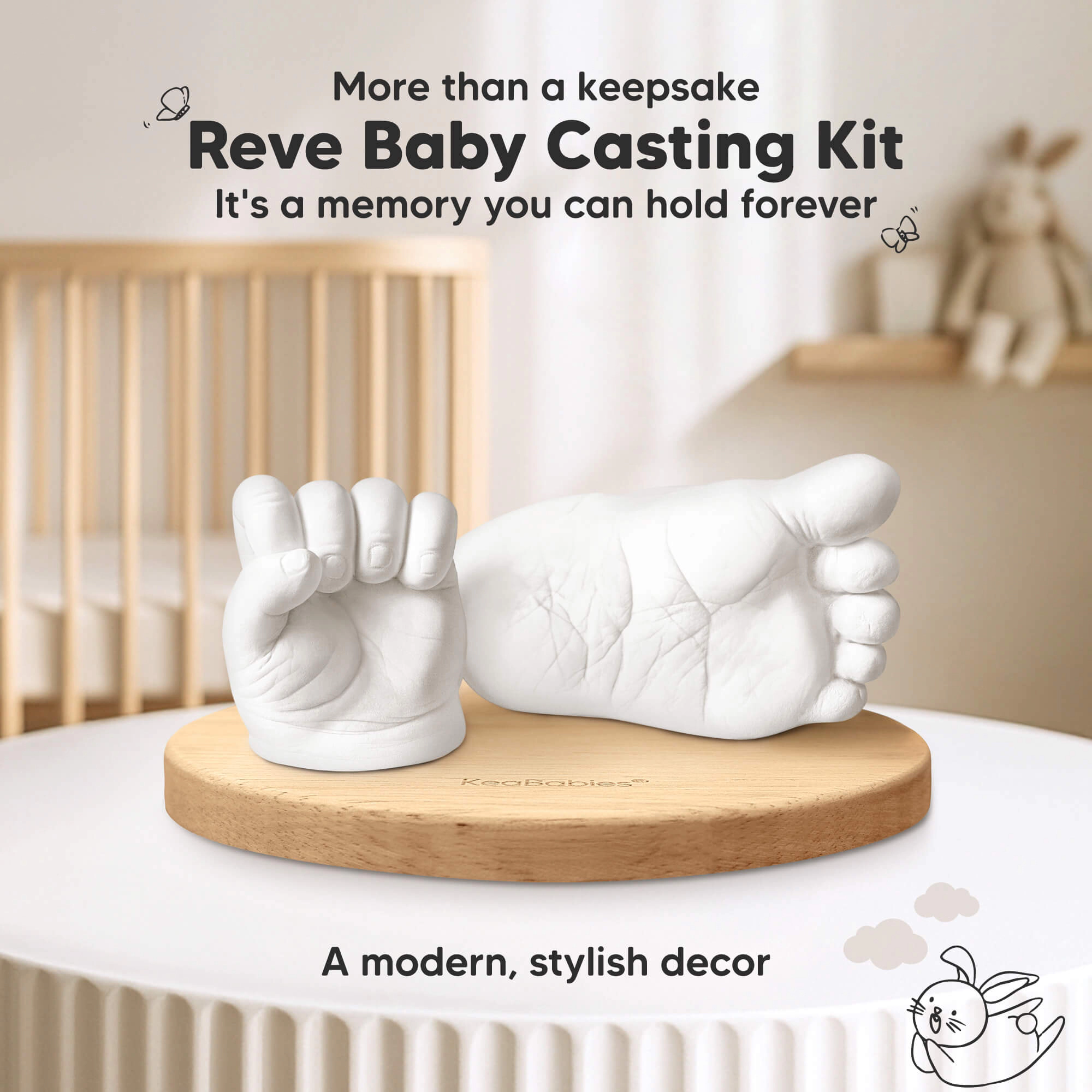 KeaBabies Reve Baby Casting Kit for Hand and Foot