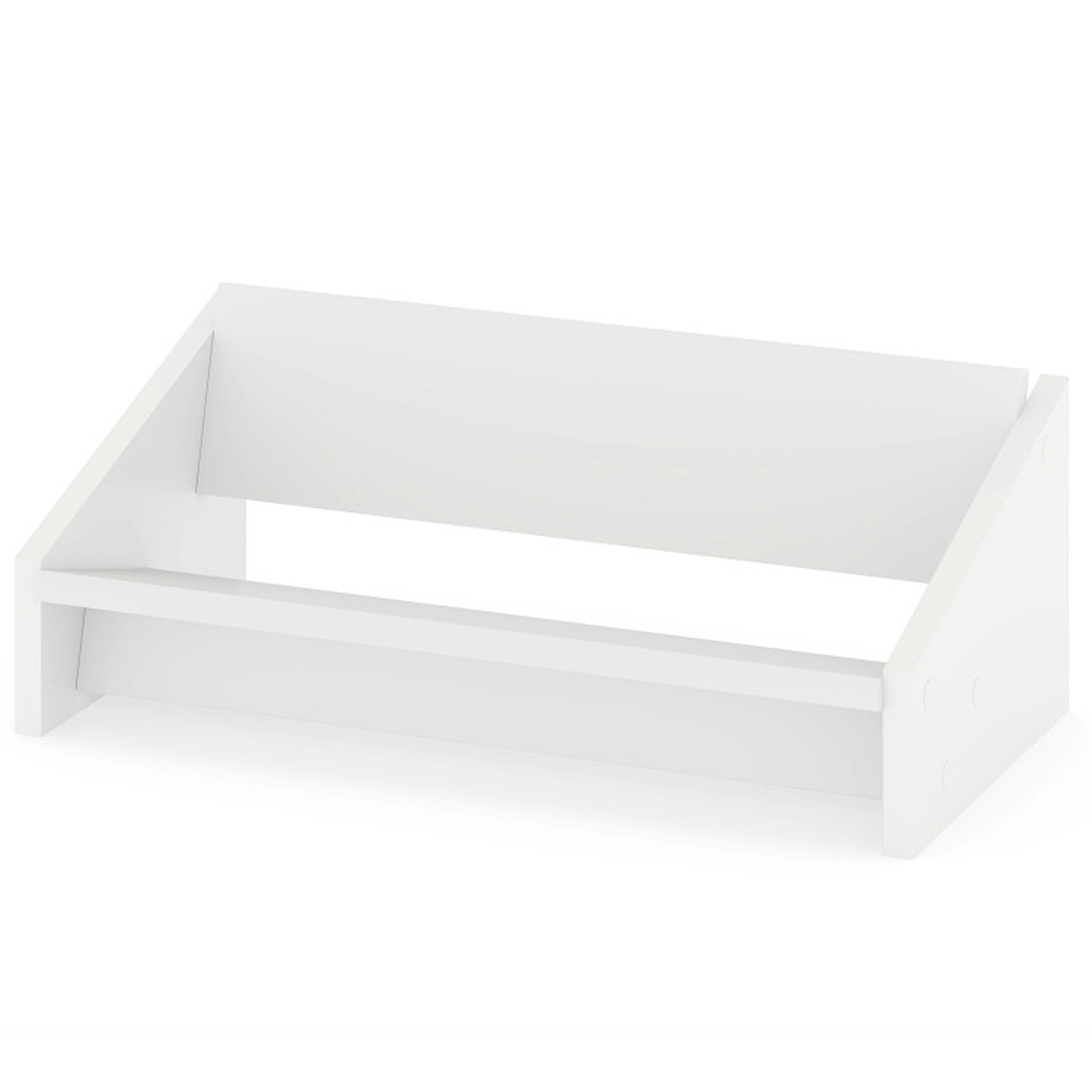 SUGIFT Wooden Tilting Desktop Bookcase Organizer 11-lb Capacity Small 16-in Wide Engineered Wood 1-Pc White