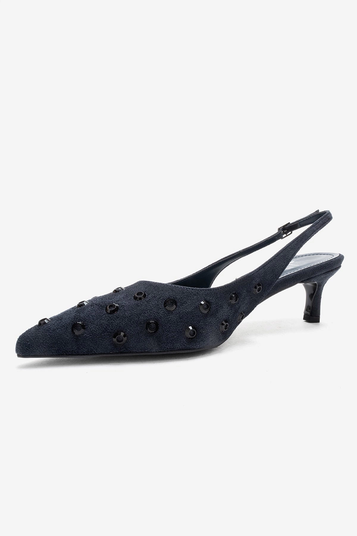 Prologue Shoes Womens Lorex Embellished Stiletto Slingback Pump